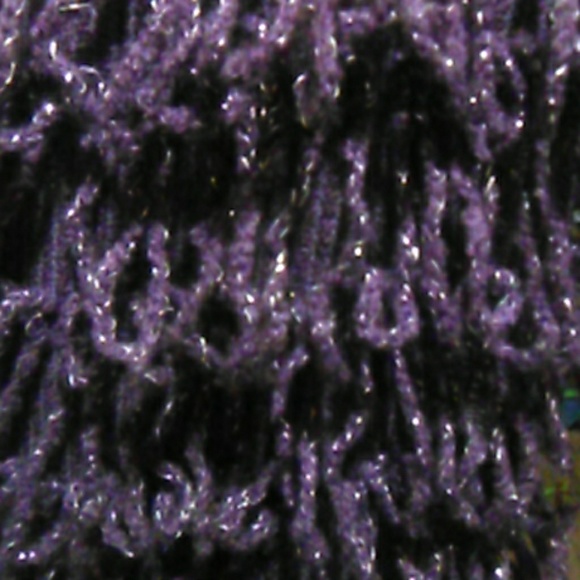 Purple with silver metallic scarf - Picture 4 of 5